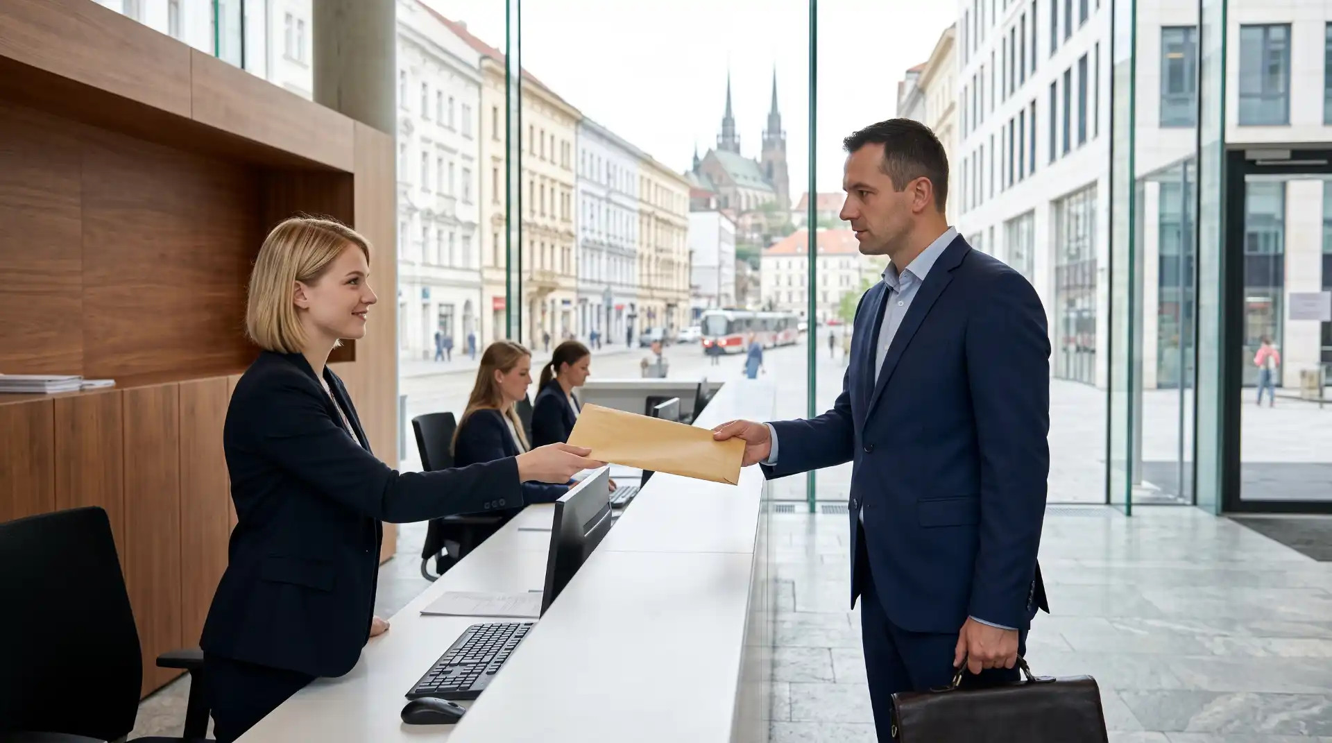 Ein slowakischer Unternehmer nutzt den virtuellen Firmensitz seiner tschechischen s. r. o. in Brünn.