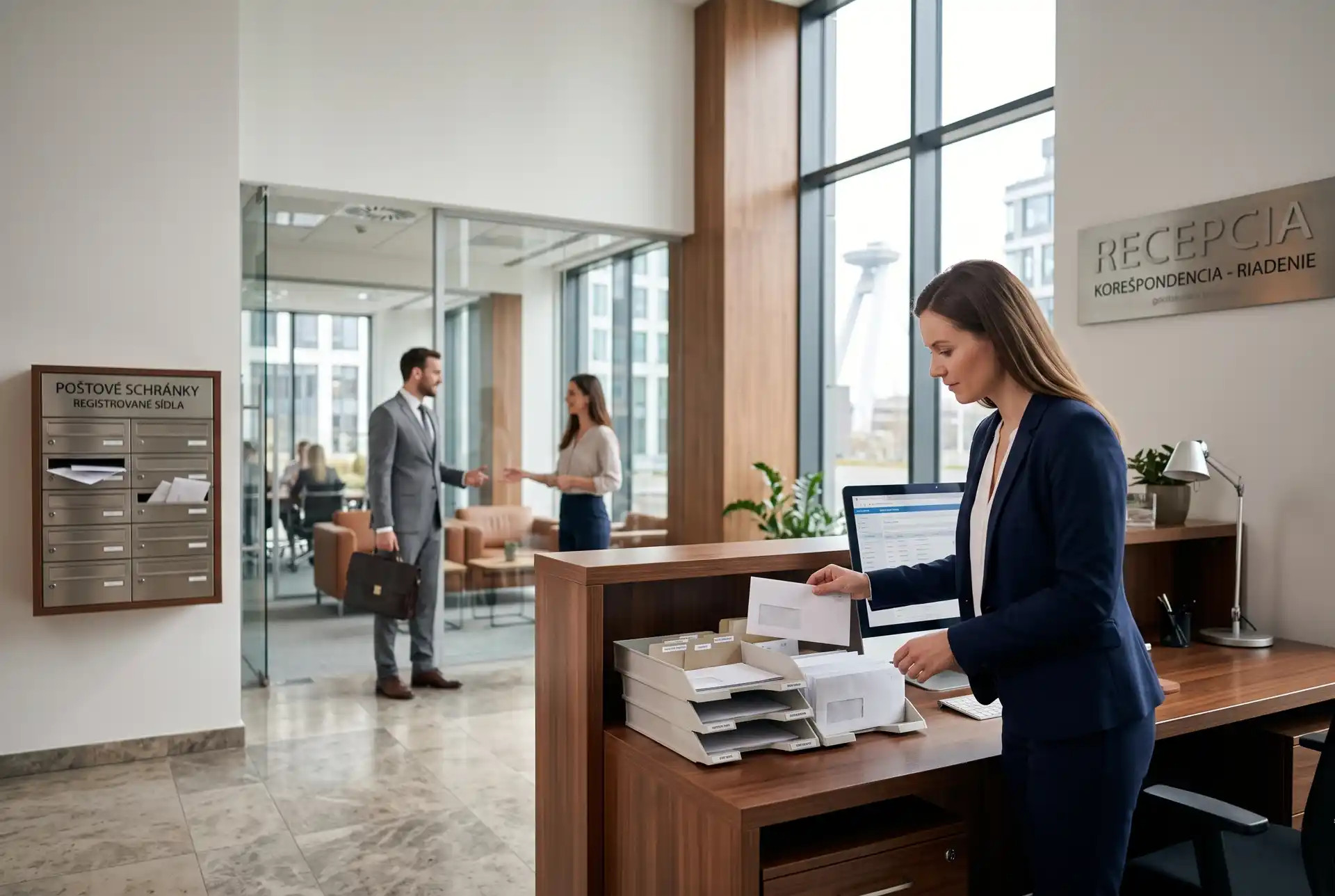 Professionelle Verwaltung der Unternehmenspost im Rahmen eines virtuellen Firmensitzes in Bratislava.