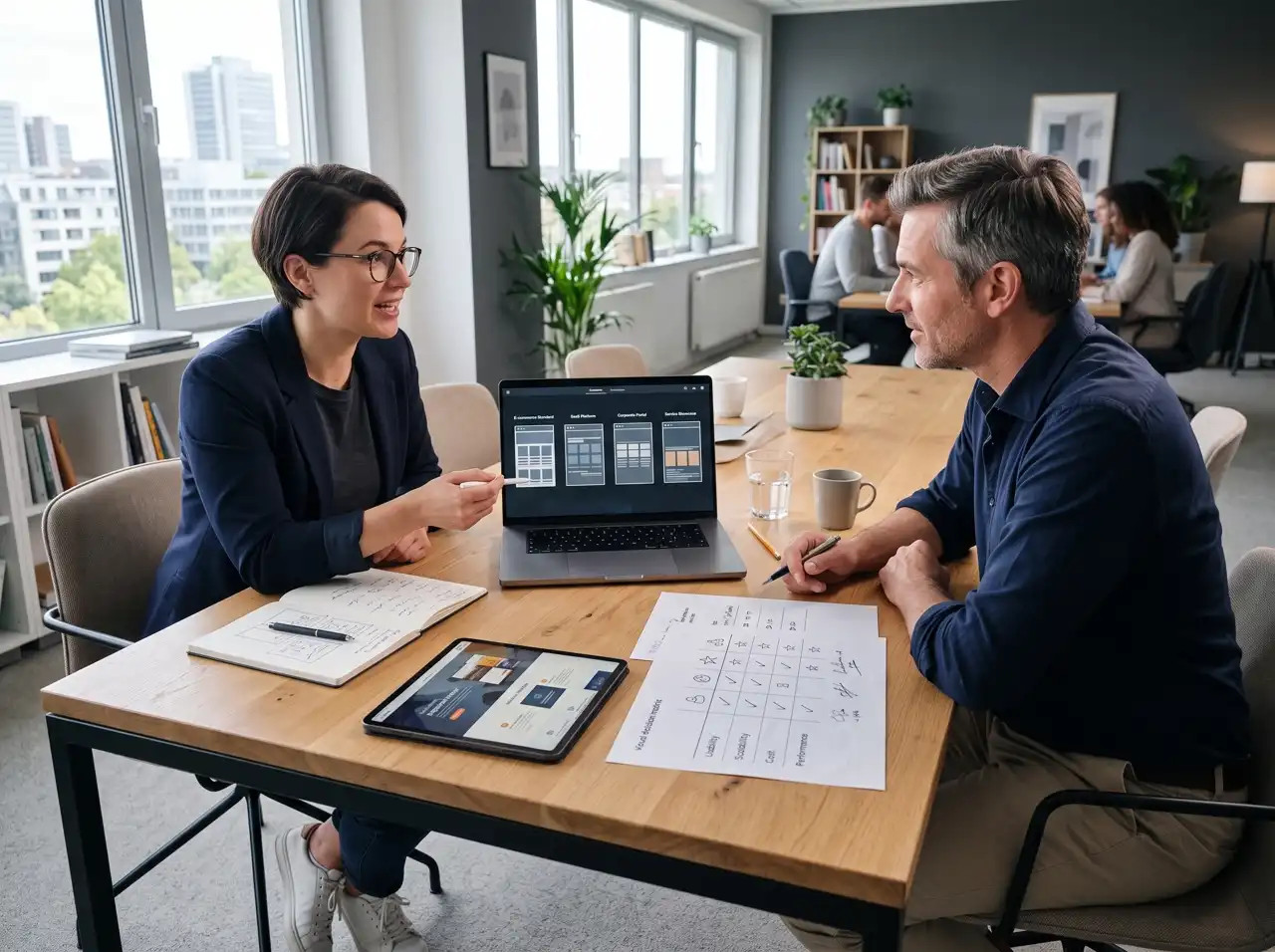 Consultation and a professional comparison of options when selecting a system for a corporate website, based on the project’s requirements, management needs and future growth.