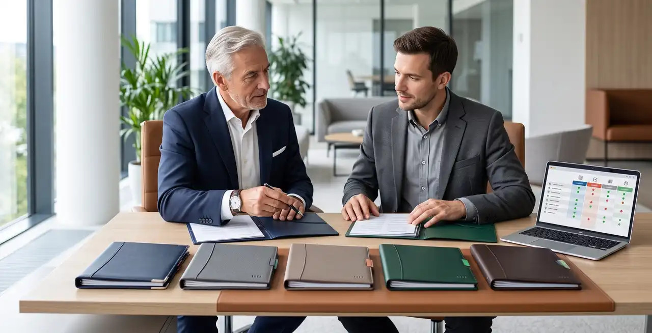 Der Berater und der Kunde vergleichen die derzeit verfügbaren tschechischen Ready-made-Gesellschaften anhand verschiedener Parameter.